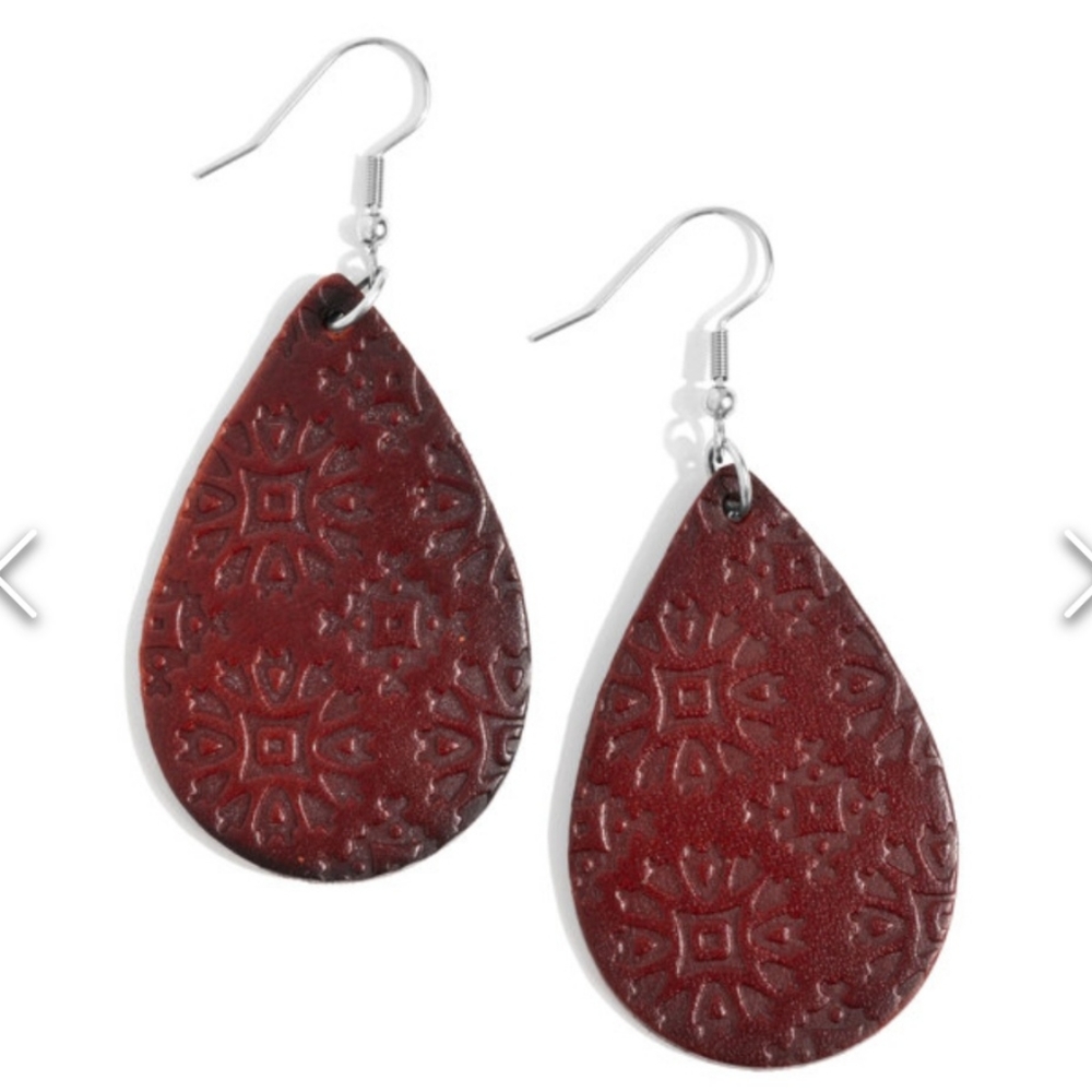 Stylishly Subtropical - Brown Earrings